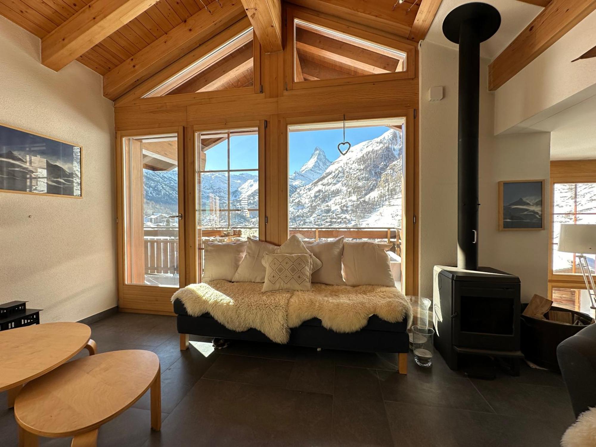 Modern Self-Catering Apartment With Matterhorn Views Zermatt Luaran gambar