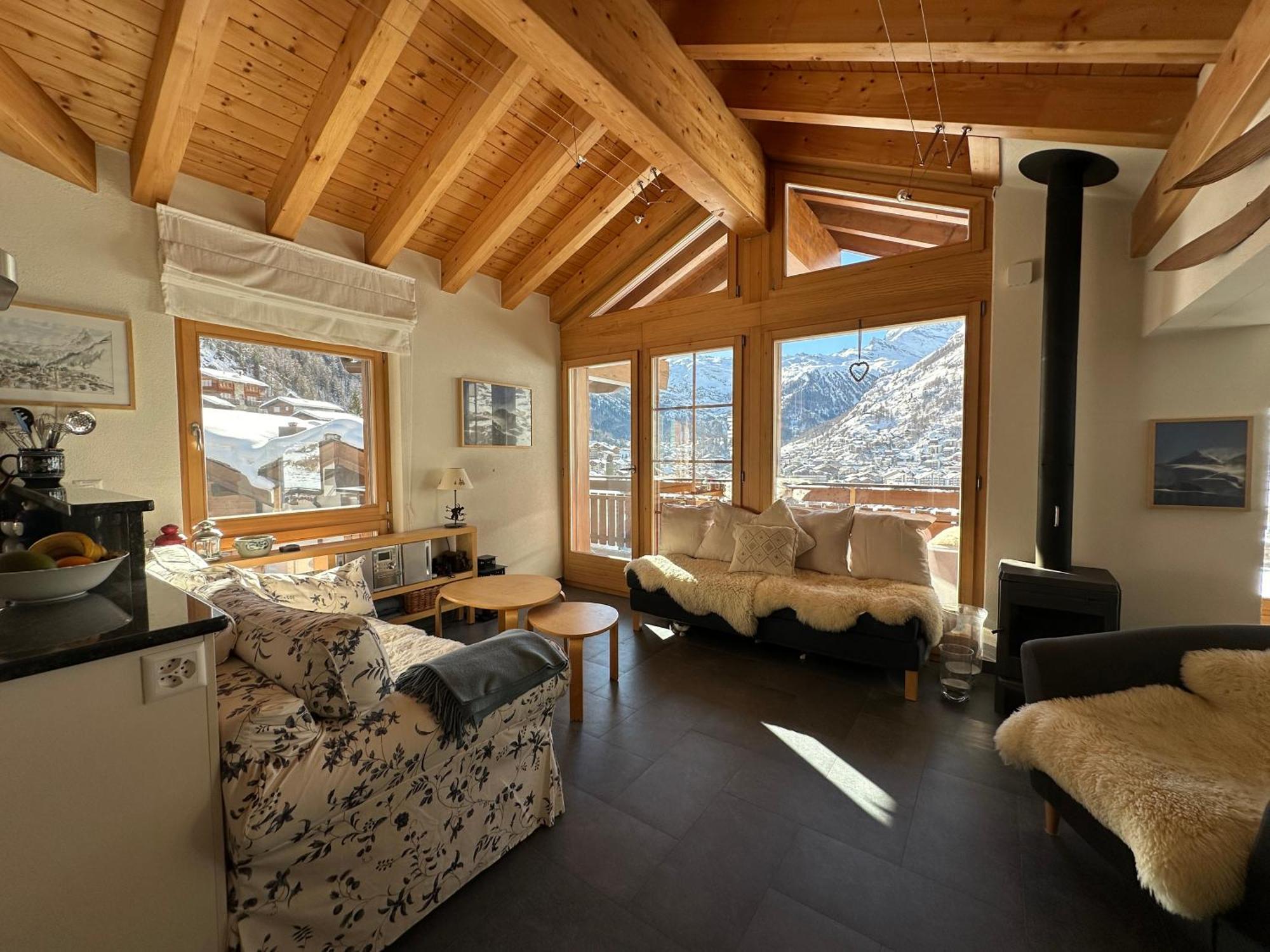 Modern Self-Catering Apartment With Matterhorn Views Zermatt Luaran gambar